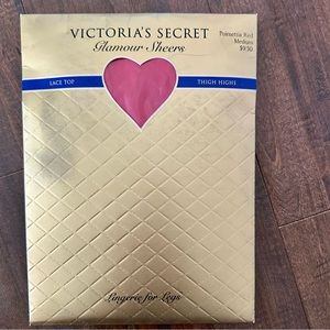 Victoria's Secret, Vintage, 1999, Red, Thigh Highs NWT Sz-M